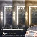 OKPAL 44x30 Lighted Bathroom Mirror, Anti-Fog LED Bathroom Mirror, Bathroom Mirror with Lights, Dimmable Lighted Vanity Mirror, Shatterproof, ETL Listed, Horizontal/Vertical
