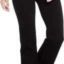 Houmous S-XXXL 29''31''33''35'' Inseam Women's Cotton Bootcut Pants Inner Pocket(Tall-35 Inseam-Black, X-Large)