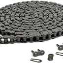 Jeremywell 40 Roller Chain 10 Feet with 2 Connecting Links for Go Karts, Mini Bikes, Scooters, ATV, MTV, Dirt Bike and Other Industrial Machinery