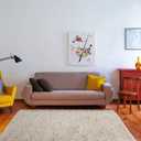 Fluffy 4x6 Feet Beige Area Rugs for Living Room, Ultra Soft 4'x6' Pure Solid Beige Shag Rugs for Bedroom, Kids Room, High Pile Velvety 4 by 6 Home Decor Plush Carpets