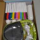 Engfa Easter Egg Decorating Kit with 30 Pcs Eggs and 12 Dying Markers Spinner, Easter Gifts for Kids Bunny Decorating Machine Craft Activities for Boys Girls (White)