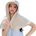 Sun Hats for Women Sun Protection Wide Brim Shawl with Neck Flap Hiking Visor Hat Outdoor Summer Beach
