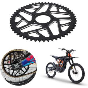 JFG RACING Sur Ron 54T Sprocket,Sur Ron Rear Sprocket Sprocket 54 Tooth Aluminum Alloy For Sur Ron Surron Light Bee S/X Segway X160/X260 Electric Dirt Bike Black