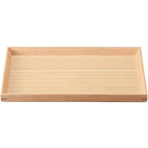 Muji Wooden Tray Square - S (10.6" x 7.5" x 0.8", Natural)