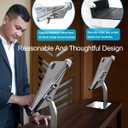 Anti Theft Tablet Kiosk Stand for 9"-14" Tablet, Security iPad Desk Floor Stand, Heavy Duty Tablets POS Display Mount with Lock and Key, Compatible iPad Pro 13/Air, Surface Pro/Go, Galaxy Tabs