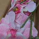 Light Pink Orchid Artificial Flowers, 27.95" Real Touch Fake Orchid Latex Realistic Flowers Phalaenopsis Branches for Home Party Wedding Bridal Shower Decoration, 3pcs Light Pink