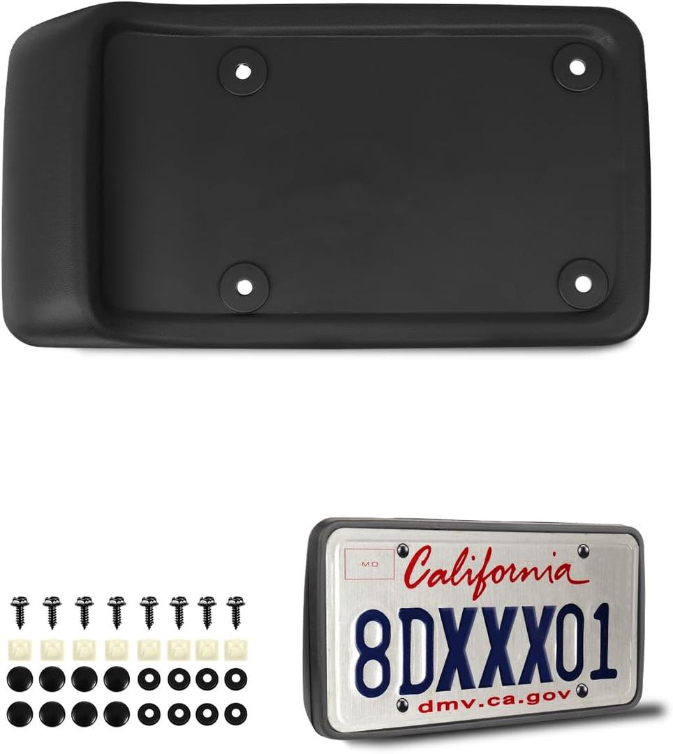 Custom Fit for License Plate Bracket Jeep Wrangler TJ 1997 1998 1999 2000 2001 2002 2003 2004 2005 2006 Car Accessories Replacement 55174994 Front License Plate Frame Black