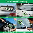 XINDELL 24-inch Windshield Cleaner Tool  Upgrade Large Head Car Interior&Exterior Window Cleaning Kit with Extendable Handle & 4 Microfiber Pads, Auto Wiper Brush for Car, Trucks, SUVs, RVs & Home