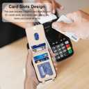 2 x Keallce for iPhone 17 Pro Wallet Case with Crossbody Strap, 4 Credit Card Holder with RFID Blocking, Magnetic Closure iPhone Stand Flip Cover Shockproof for Women,6.3inch Beige