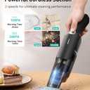 Aspiron Cordless Handheld Vacuum, 24KPA Powerful Car Vacuum, 2-Speed, 2 Charging Methods, Wireless Charger, Ergonomic Handle, Portable Rechargeable Vacuum Cleaner for Car, Home, Black Silver