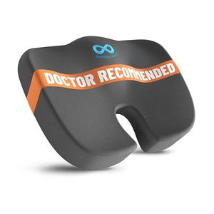 Everlasting Comfort Doctor Recommended Memory Foam Seat Cushion for Office Chairs & Car - Ergonomic Office Desk Accessories - Cushions for Tailbone Pain Relief, Sciatica (Gray, Large)