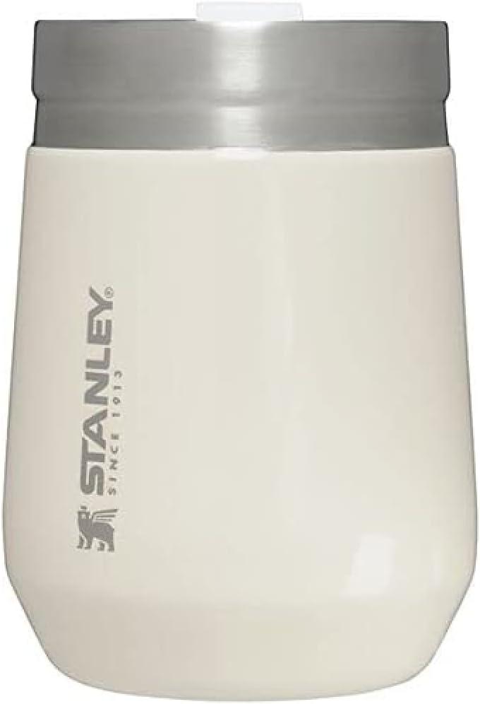 Stanley GO Everyday Wine Tumbler 10 oz | Press Fit Drink Through Lid | Beverage, Coffee, and Cocktail Cup | Insulated Stainless Steel Wine Glass | BPA-Free | Cream Gloss