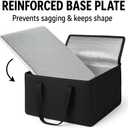 musbus Additional Bottom Plate XXXL Insulated Food Delivery Bag Cooler Bags heavy duty Catering Therma for doordash Keep Food Warm
