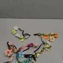 Cinaci 6 Pack Delicate Floral Rose Daisy Flower Super Stretchy Soft Nylon Headbands Hair Bands Accessories for Baby Girls Newborns Infants Toddlers Kids (Pink, Purple, White, Ivory, Dusty Pink and Green)