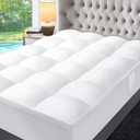 ABENE Mattress Topper for Back Pain Relief, Extra Thick Mattress Pad Pillowtop, Soft Mattress Protector Cover with 8"-21" Deep Pocket (Pure White, King, Feather Down)