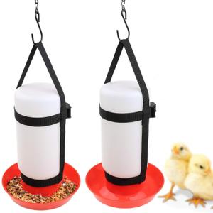 1 Pair Chicken Hanging Straps for Chicken Waterer Feeder Harness Chick Brooder Coop Cage Does NOT Include Bottle Or Base