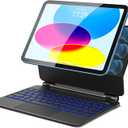 FUWANG for iPad A16 11th/10th Generation Case with Keyboard, Magic Keyboard with Power Display, Multi-Touch Trackpad Floating Cantilever Stand, Stain-Resistant Magic Keyboard Case for iPad 11/10th Gen (Black)