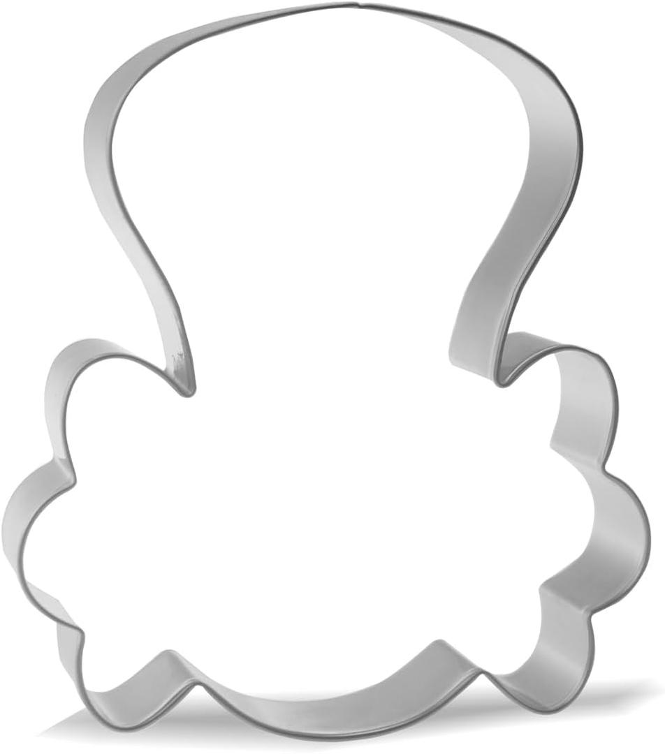 Keewah Christmas Nutcracker Face Cookie Cutter, 4”, Stainless Steel