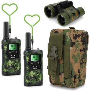 Walkie Talkies for Kids Toys for Boys Aged 5+ Outdoor Toys 2 Way Radio 22 Channel 3 Miles Range for Camp Hunt Adventure Game Birthday 6 7 8 9 10 Year Old Boys Gifts (Green)