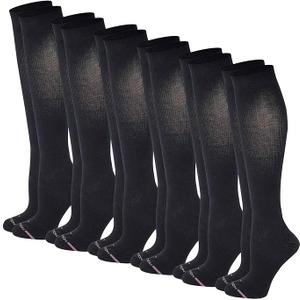 Women's Compression Socks Therapeutic Graduated (Pack of 6 Pairs) (Black)