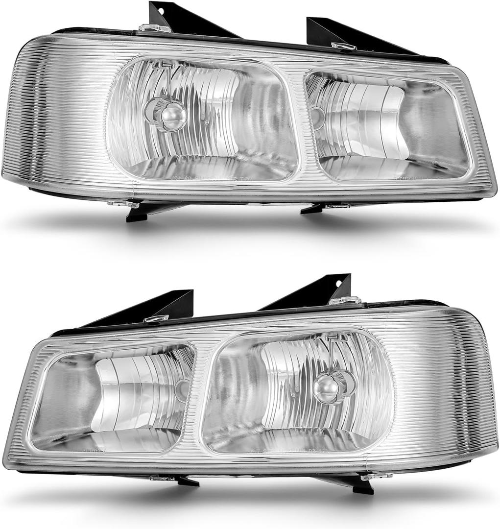 for 2003-2014 Chevy Express 1500/Gmc Savana 1500 Compatible with 2003-2023 Chevy Express 2500 3500/Gmc Savana 2500 3500 Halogen Headlights Clear Housing, Driver and Passenger Side