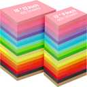 Yeaqee 500 Sheets Colored Construction Paper Bulk 8.5 x 11'' and 12 x 18'' Construction Paper Lightweight Art School Supplies Colorful Craft Paper for Kids Adults Arts and Crafts (70 GSM)