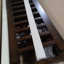 Bellemave Queen Size Montessori Floor Bed with Rails, Pine,Rubber Wood Floor Bed with slats and a Small Door, Espresso