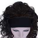 Lydell 12" Super Curly Wigs Chestnut Brown Synthetic Headband Wigs (Chestnut Brown)