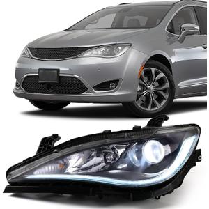 Halogen Headlights Assembly Compatible with Chrysler Pacifica 2018 2019 2020 Front Head Lights Lamps Left Driver Side LH OEM 68370845AA CH2518153