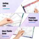 Gannyfer Desk Calendar 2026 - 18 months Use Now to Dec 2026, 22" x 17" Large Desk Calendar 2025-2026 with to-do List, Thick Paper with Corner Protectors, Large Ruled Blocks - Colorful Waterink (6 Stickers Included)