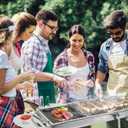 Portable Charcoal Grill, Folding Barbecue Grill with Storage Shelf, 39" x 13.39"x 27.56" Stainless Steel BBQ Smoker Barbecue Tool Kits for Outdoor Cooking Camping Hiking Picnics Backpacking (Large)