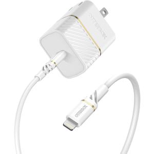 OtterBox Kit Wall Charger USB-C, 20W + OtterBox USB-C to Lightning- Cloud DUST (White)