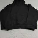 hathne Men's Oversized Hoodies Sweatshirt Cotton Wash Hooded Baggy Pullover Hoodies Vintage Winter Spring (Large, Black)