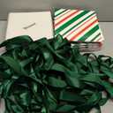 MotiMind 5 Pack Red and Green Striped Christmas Gift Boxes with Lids 7x7x7 Square Gift Box with Ribbons for Wrapping Christmas Presents Wedding Bridesmaid Holiday Party Favor Boxes