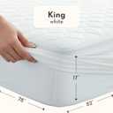 100% Cotton Organic Mattress Protector | Breathable & Noiseless Quilted GOTS Organic Mattress Pad with Premium 300GSM Durability | Machine Washable Bed Protector with Deep Pocket (White, King)