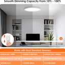 Brightever 12 Inch 6 Pack LED Flush Mount Ceiling Light Fixtures, Super Slim 0.67 Inch, 28W Dimmable LED Ceiling Light, 5000K Daylight 3200LM Modern Ceiling Lamps for Bedroom, Kitchen, Hallway, White