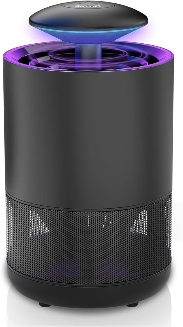Indoor Insect Trap - Fly Traps Catcher for Mosquito, Fruit Flies, Gnat, Moth, Fly Killer Bug Trap with UV Light Black