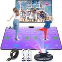 FWFX Electronic Dance Mat for TV, 2-Player Dancing Game for Kids & Adults, Wireless Musical Dance Pad for Family Party Games, Exercise, Yoga Fitness, Ideal Christmas & Birthday Gift for Boys and Girls (Purple)