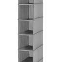 Whitmor Hanging Shoe Shelves - 8 Section - Closet Organizer - Grey