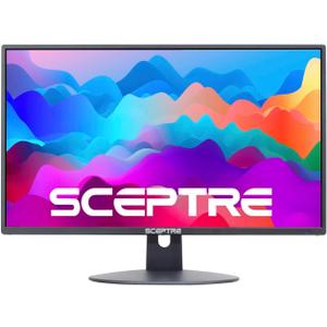 Sceptre 24 Inch 75Hz 1080p LED Monitor with Build-in Speakers HDMI VGA Ports, New Black 2019 (E248W-1920)
