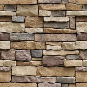 Yancorp 18"x787"/65.6 Feet Peel and Stick Wallpaper Stone Brick Contact Paper Pull and Stick Wallpeper Self-Adhesive Backsplash Decorative Wallpaper (Brown)