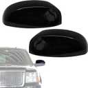 SecosAutoparts Mirror Caps Cover Glossy Black Left and Right Fit for Chevrolet Avalanche Tahoe Silverado 1500 2500 3500 Fit for GMC Sierra 1500 2500 3500HD Yukon 2007-2013# 25788156 25788157