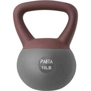 PAETA Soft Kettlebell for Home Fitness Anti-Slip Grip & Wide Handle Design, Soft Kettlebell Set, Gentle Floor-Friendly Impact 10lbs for Home Functional Training