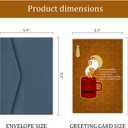 3 x Linelglobal Father's Day Card for Husband with Envelope, Happy Father's Day Card from Wife, Concentric Circles Design with Tie & Coffee Pattern, Thoughtful Gift for Husband from Wife, Brown, 1 Count
