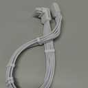 EZDIY-FAB Shield PCIE 5.1 GPU Extension Cable with 90 Degree 12V-2x6 Angle Adapter,16pin (12+4) 12VHPWR PCIe 5.1 PSU Cable Extension for RTX 40/50 Series with Combs-Standard Type-White