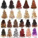 Pre Stretched Braiding Hair 20 Inch Loose Wave Crochet Braids Hair 8 packs Big wavy curly Bouncy Braiding Hair Curly Synthetic (30-33#, 20inch(pack of 8))