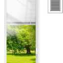 Pushglossy 22 x 64 Entry Door Glass Insert White Add On Blinds for Raised Frame Doors Exterior Front Door Window Inserts Replacement Kit for Home Improvement