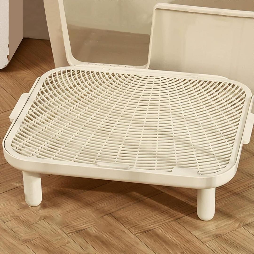 Cat Litter Mat Litter Trapping Mat,22.05"x17.72"Large Litter Box Mat for Cat,Double Layer Washable Plastic Litter Catcher Mat,Easy to Clean,No Slip,Urine-Proof XL Kitty Litter Mats (3.54" High)