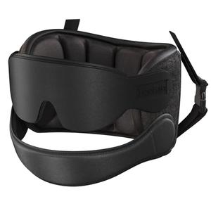 SARISUN Airplane Pillow Combo with Chin Strap, Travel Pillows for Airplanes with Sleep Eye Mask, Plane Pillow for Long Flights, Car Road Trip, 360° Headrest, Stop Bobblehead, Black