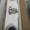 Bathroom Light Fixtures, 5 Light Brushed Nickel Vanity Lights with Flared White Fabric Shade, 35 Inch Wall Sconce, Modern Sconces Wall Lighting for Hallway Bedroom, VL837-BN-5